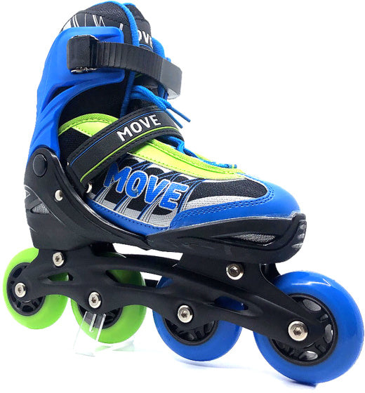 Skates en ligne Semi-SoftBoat réglable Blue Green Taille 38-41