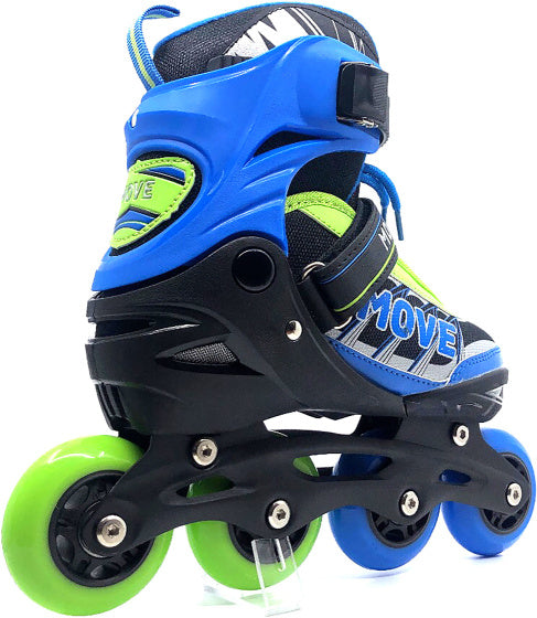 Skates en ligne Semi-SoftBoat réglable Blue Green Taille 38-41