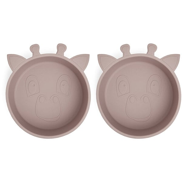 Nuuroo Alex Silicone Deep Plate 2-pack giraf