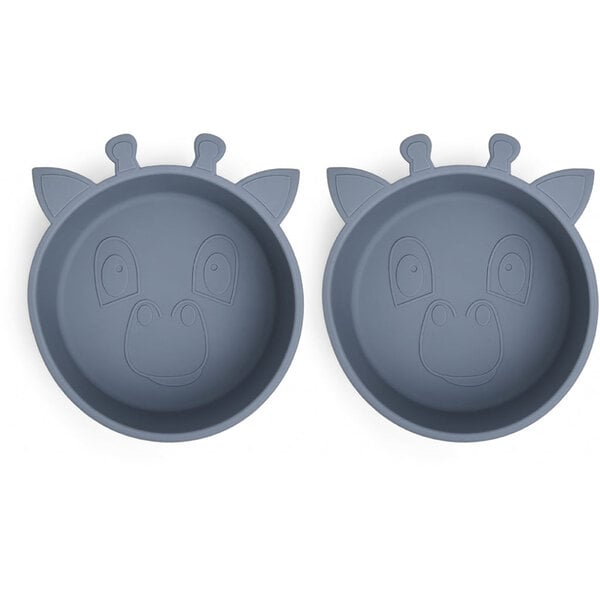 Nuuroo Alex Silicone Deep Plate 2-pack giraf