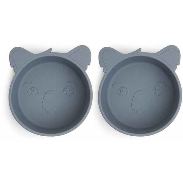 Nuuroo Alex Silicone Deep Plate 2-Pack Koala