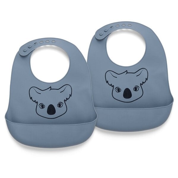 Nuuroo Alfie Silicone Bib 2 pack avec imprimé