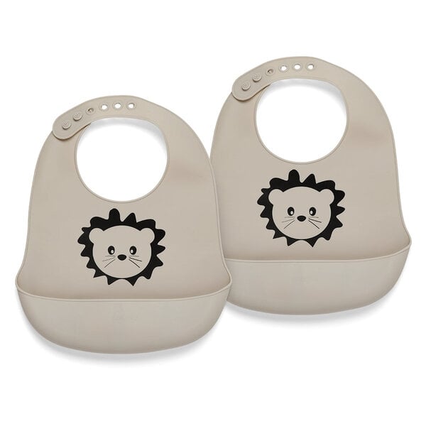 Nuuroo Alfie Silicone Bib 2 pack avec imprimé