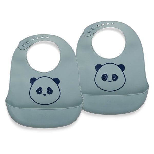Nuuroo Alfie Silicone Bib 2 pack avec imprimé