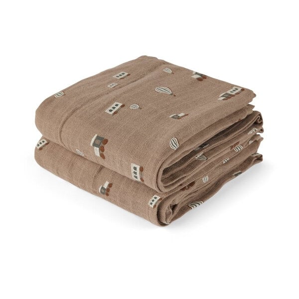 Nuuroo bao mousseline tissu 2 pack avec imprimé