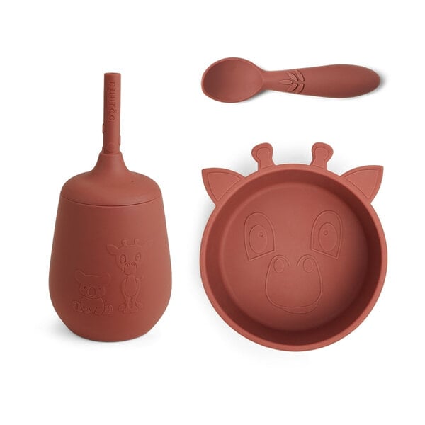 Nuuroo Blue Silicone Dinner Set 3-pack