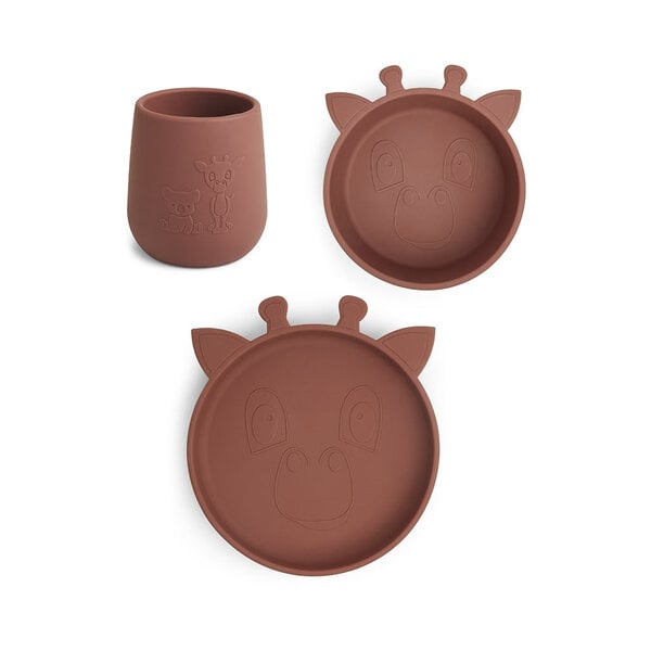 Nuuroo Judi Silicone Dinner Set 3-Pack Giraf