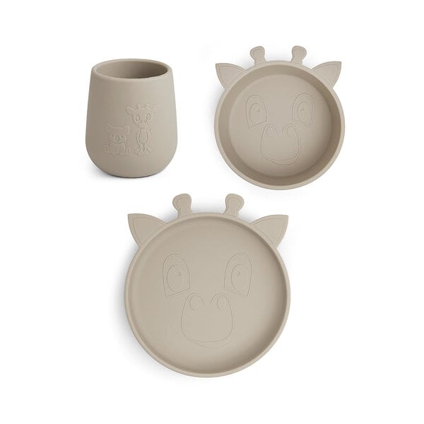 Nuuroo Judi Silicone Dinner Set 3-Pack Giraf