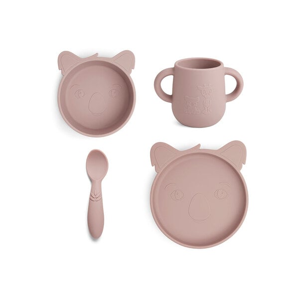 Nuuroo Lykke Silicone Dinner Set 4-Pack Koala-Woodrose