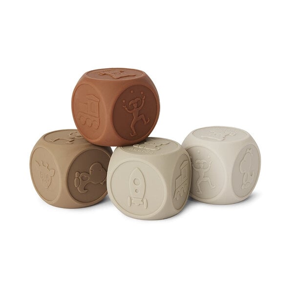 Nuuroo Sana Silicone Dice 4 Pack-Brown Color Mix
