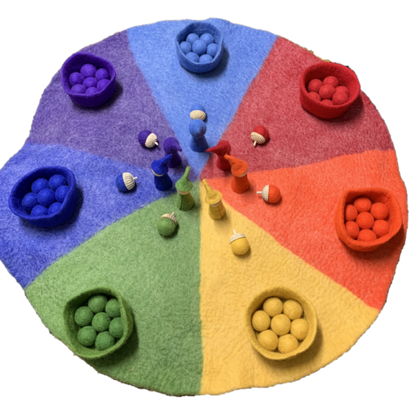 Tapo-papoose 90 cm tapis arc-en-ciel