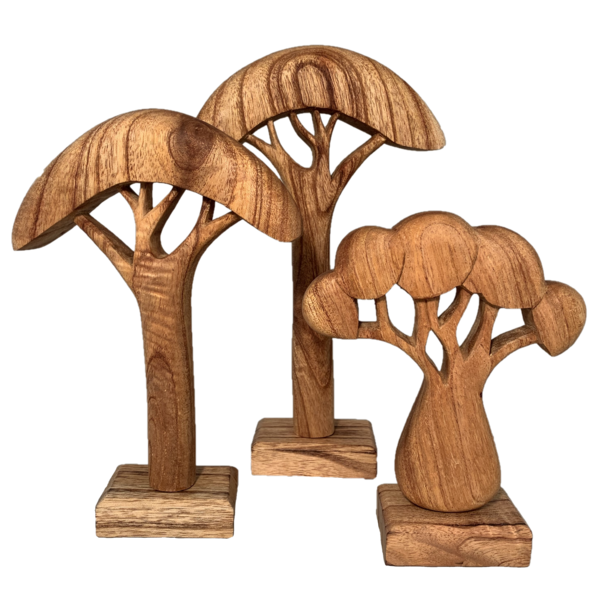 Papoose Toys African Trees Natural 3pc