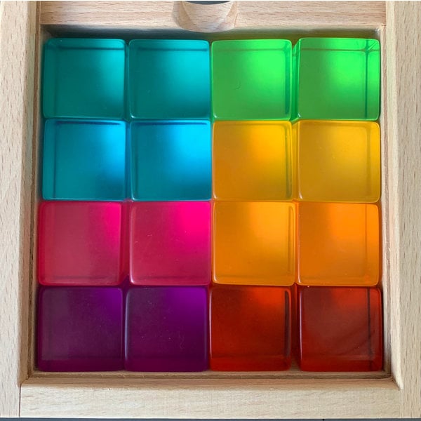 Papoose Toys Bright Lucite Cubes 16pc