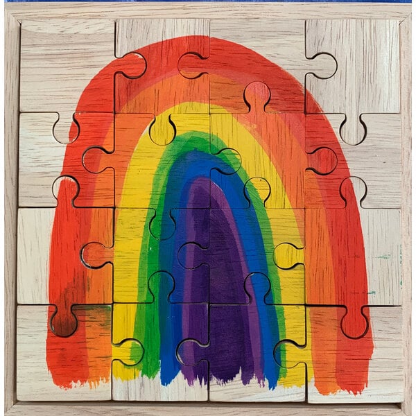 Papoose Toys Bright Rainbow Puzzle 16pc