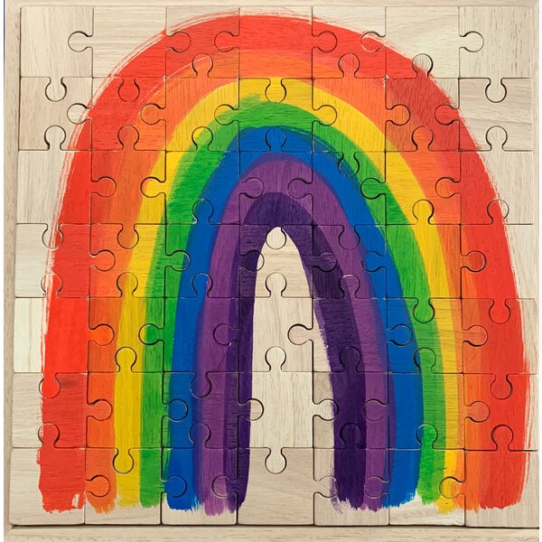Papoose Toys Bright Rainbow Puzzle 49pc