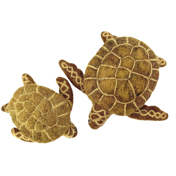 Papoose Toys Brown Turtles 2pc