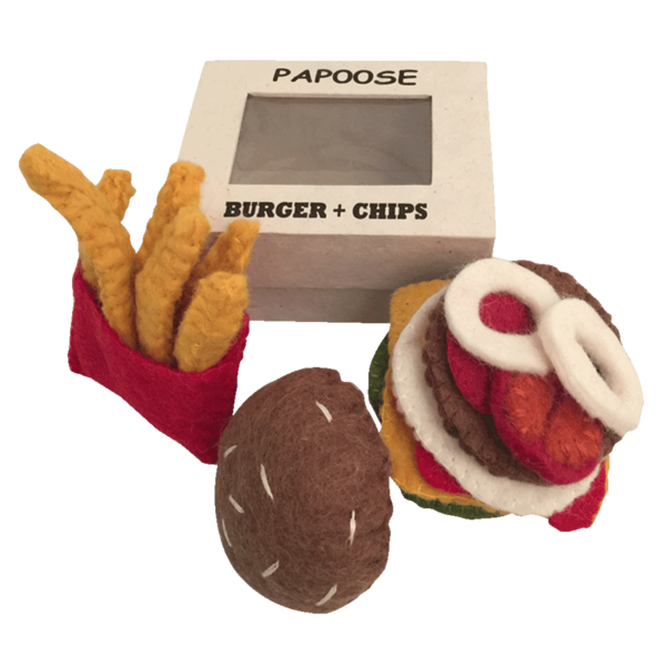 Papoose Toys Burger and Chips