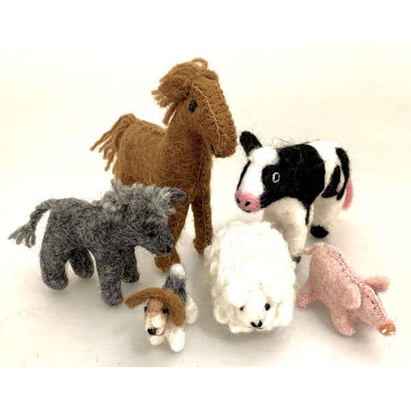 Papoose Toys Country Animal Set 6pc