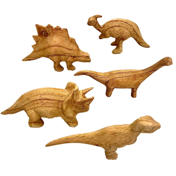 Jouets en papoose Dinosaures à la main 5pc