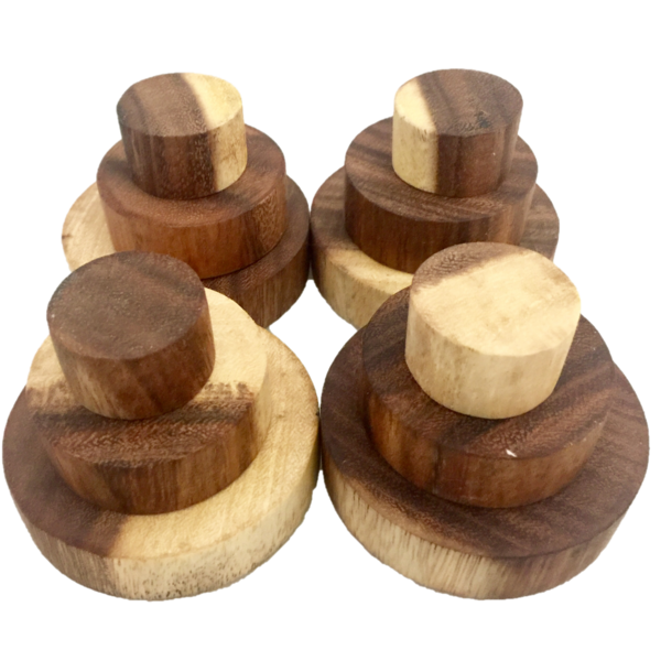 Papoose Toys Disc Set Natural 12