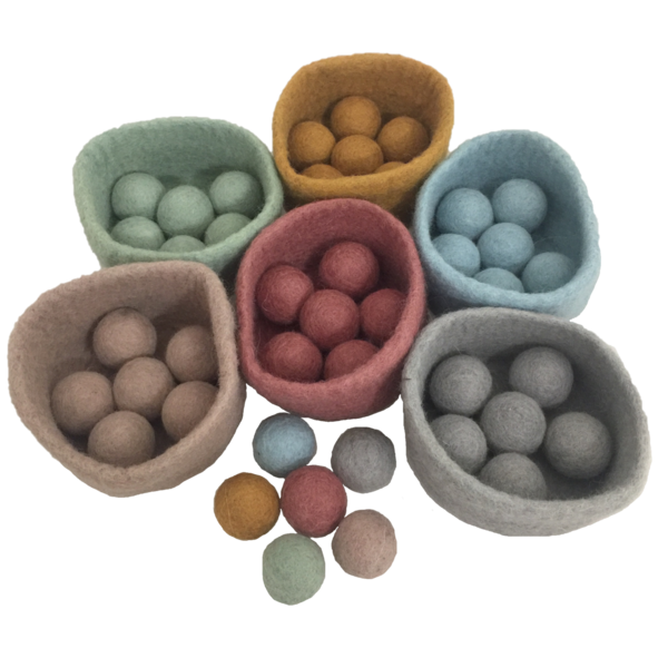 Papoose Toys Earth Ball Bowl Set 48pc 3+ Age