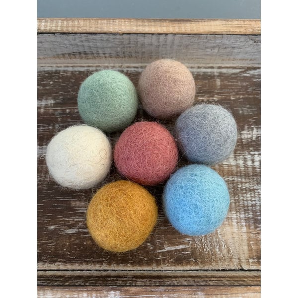 Papoose Toys Earth Felt Balls 3,5 cm 7pc