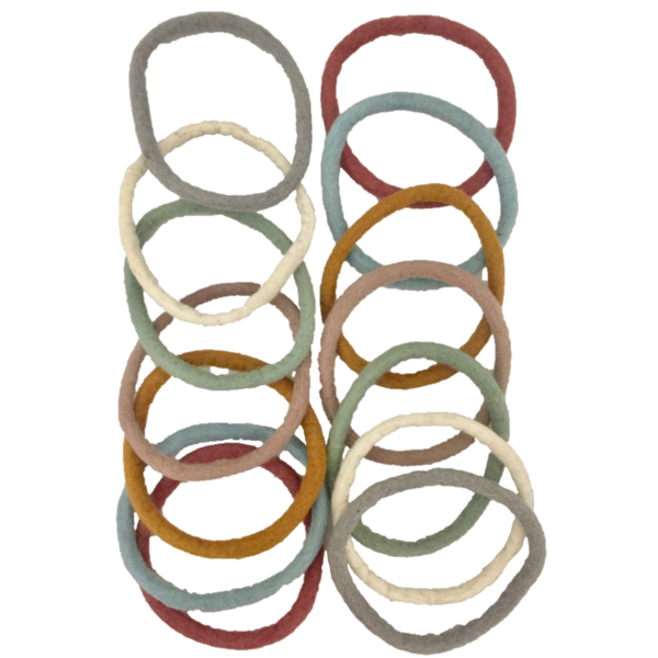 Papoose Toys Earth Feste Rings 28pc