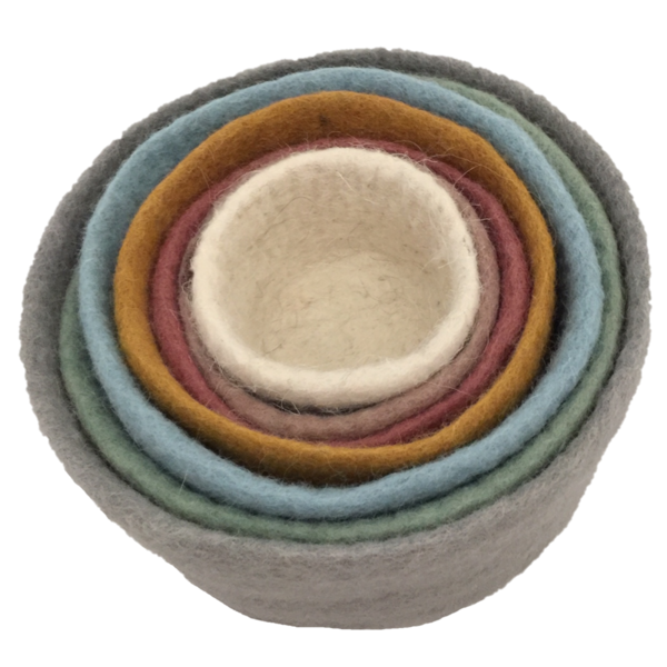 Papoose Toys Earth Nested Bowl Set 7pc