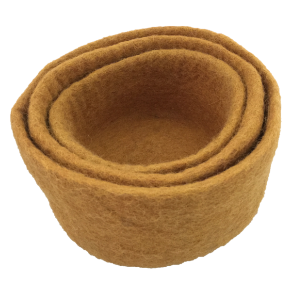 Papoose Toys Earth Nested Bols Moutarde 3