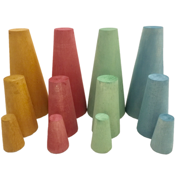 Papoose Toys Earth Stacking cônes 12pc