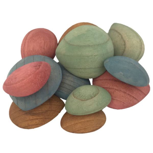 Papoose Toys Earth Wood Pebbles 12pc