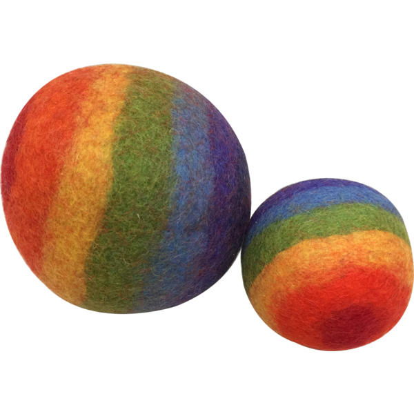 Papoose Toys Felt Balls Rainbow 2