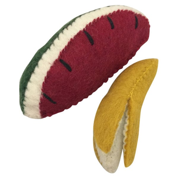 Papoose Toys Fruit Banana, pastèque tranche