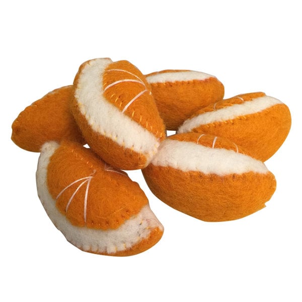 Papoose Toys Fruit Orange 6pc