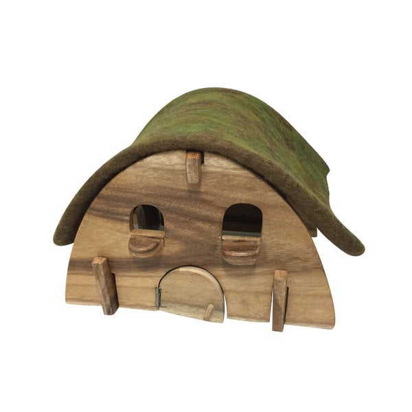 Toys papoose gnome maison + toit en feutre