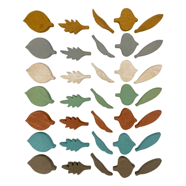 Papoose Toys Mini Terre Leaf Shapes 35pc