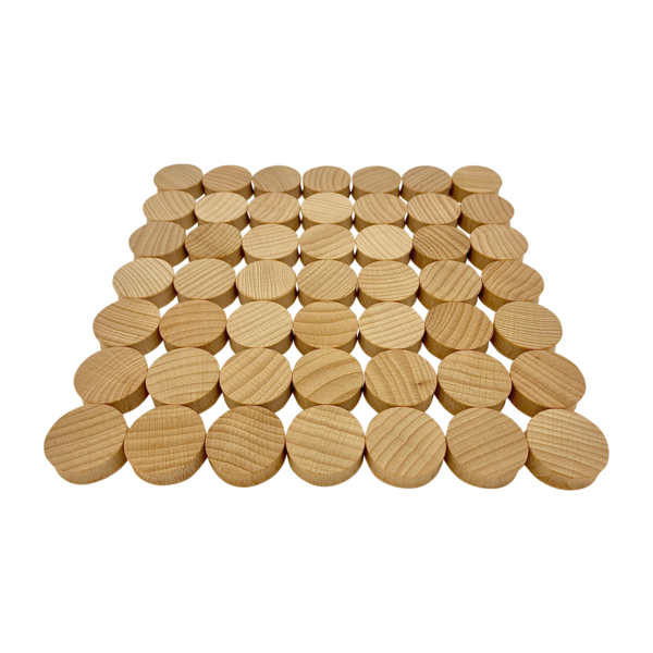 Papoose Toys Mini Natural Concave 3CM 49PC