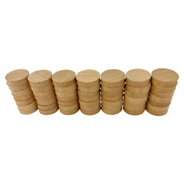 Papoose Toys Mini Natural Concave 4CM 49PC