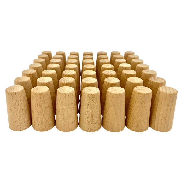 Papoose Toys mini cônes naturels 49pc