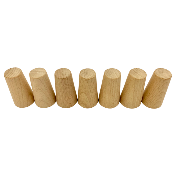 Papoose Toys mini cônes naturels 7pc