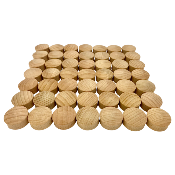 Papoose Toys Mini Natural Convex 49pc