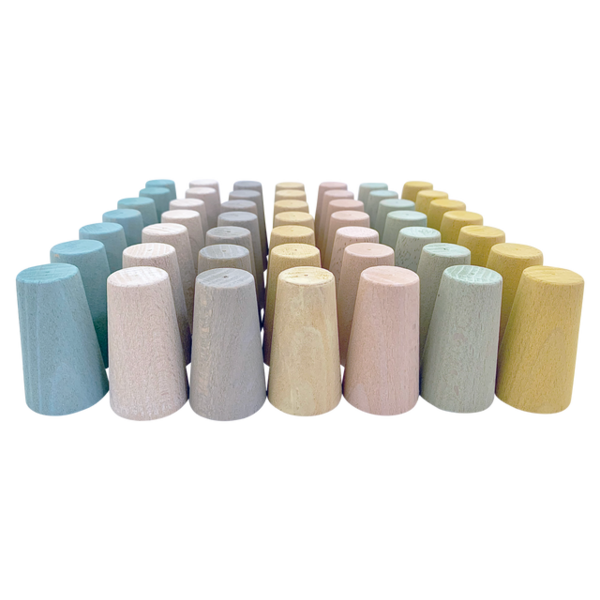 Papoose Toys mini cônes pastels 49pc