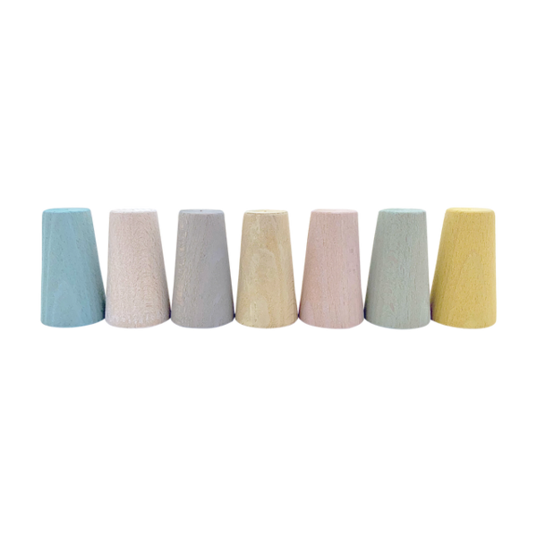 Papoose Toys mini cônes pastels 7pc