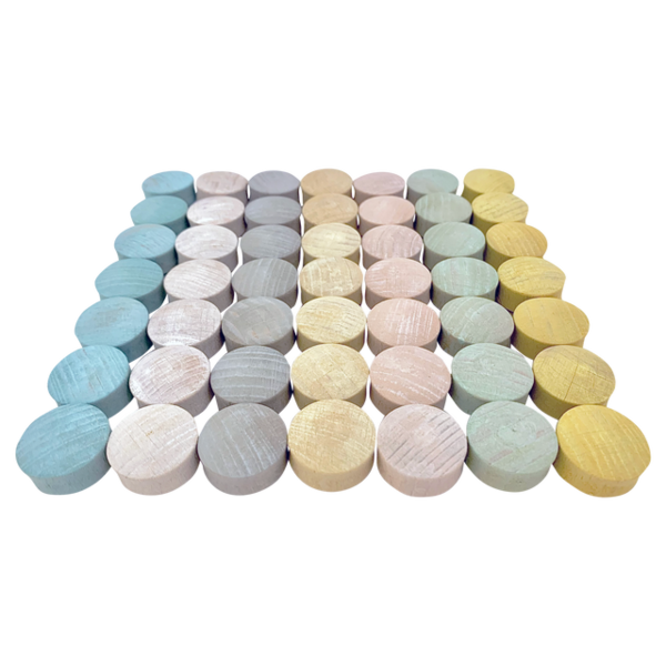 Papoose Toys Mini Pastel Convex 49pc