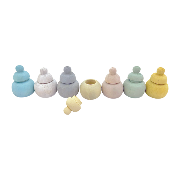 Papoose Toys Mini Pastel Pot 7pc