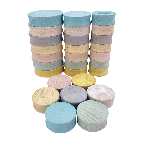 Papoose Toys Mini Pastel Rounds 28pc