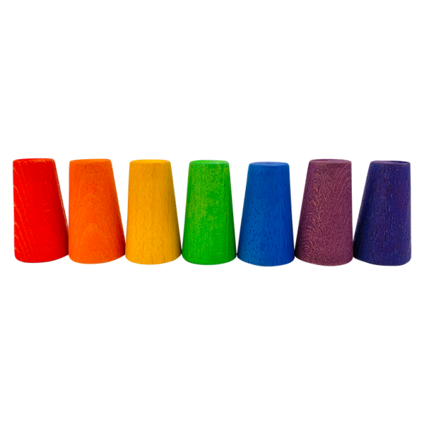 Papoose Toys mini cônes arc-en-ciel 7pc