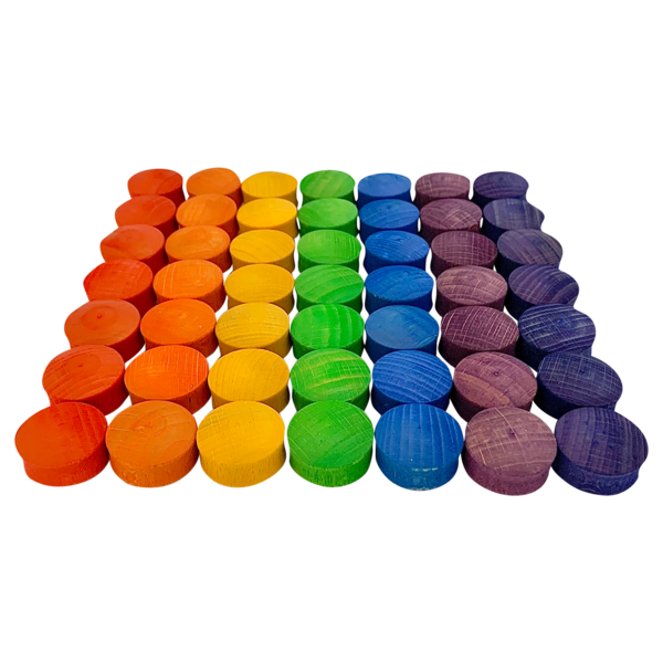 Papoose Toys Mini Rainbow Convex 49pc