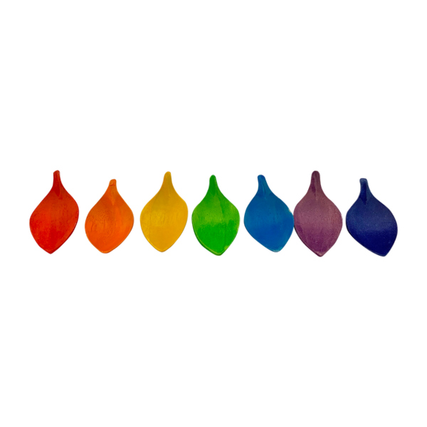 Papoose Toys Mini Rainbow Leaf Bowls 7pc