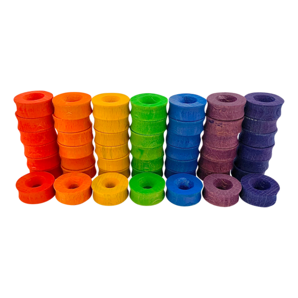 Papoose Toys mini anneau arc-en-ciel 2,5 cm 49pc
